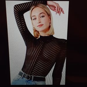 Shadow Stripe Sheer Bodysuit